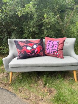 Preview: Kissenpanel ca. 1,15m Salty Pillow Eddy Pink by Thorsten Berger von Swafing